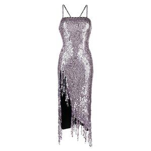 The Attico Avery pailette-embellished midi dress, size IT 38 (US 0), NWT